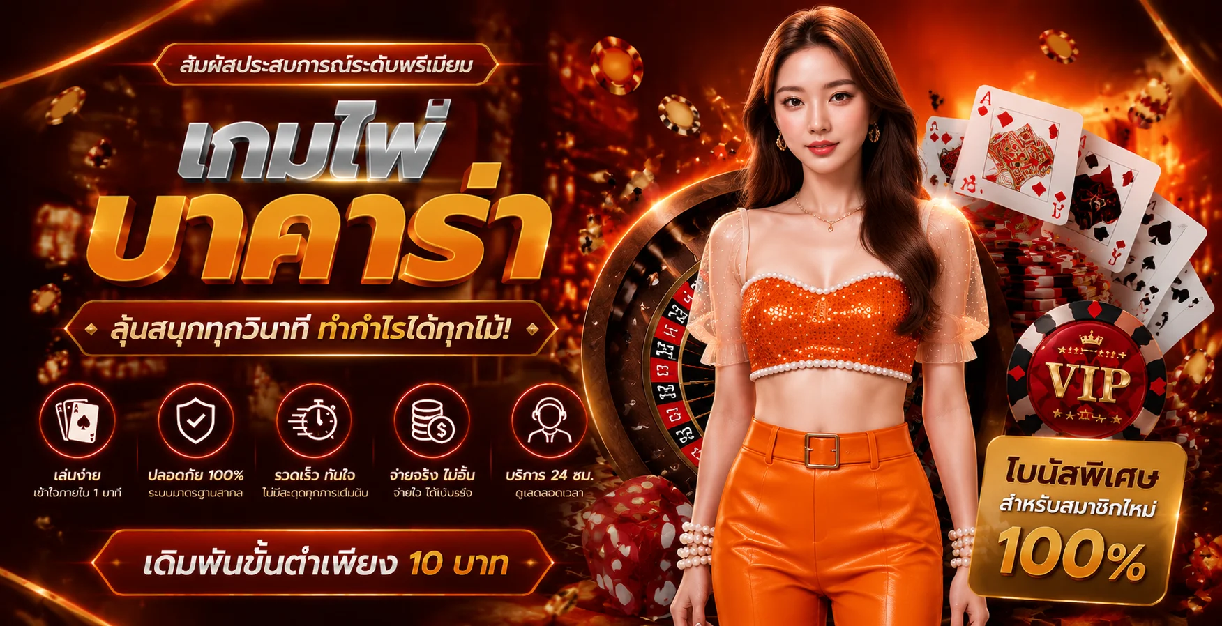 บาคาร่าออนไลน์ KINGTHAI999 ถ่ายทอดสดจากคาสิโนจริง