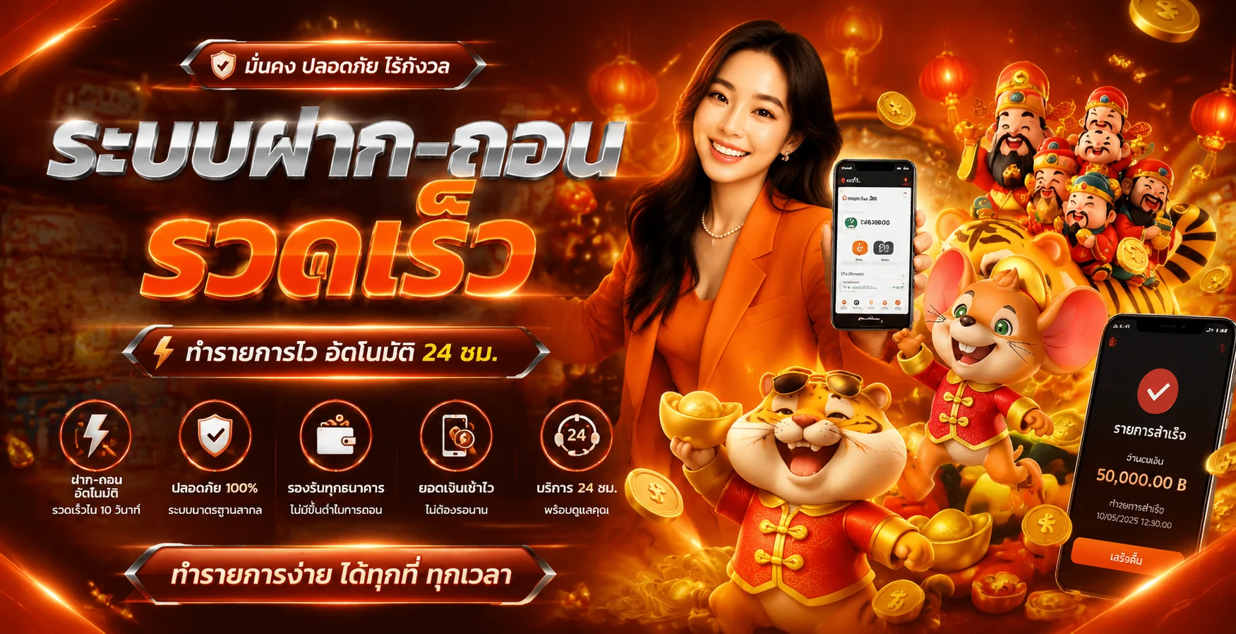 ระบบฝากถอน KINGTHAI999 Wallet อัตโนมัติรวดเร็ว